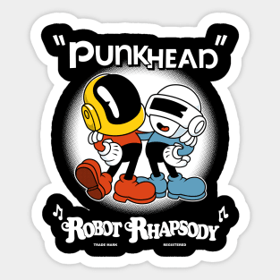 Punkhead - Vintage Cartoon Robot Rhapsody - Rubber Hose Style Dance Sticker